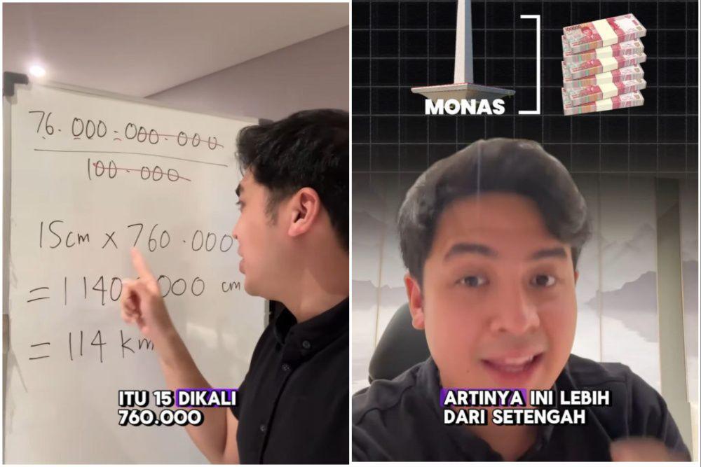 Ilustrasi Uang 76M ala Jerome Polin dengan Perhitungan Matematika