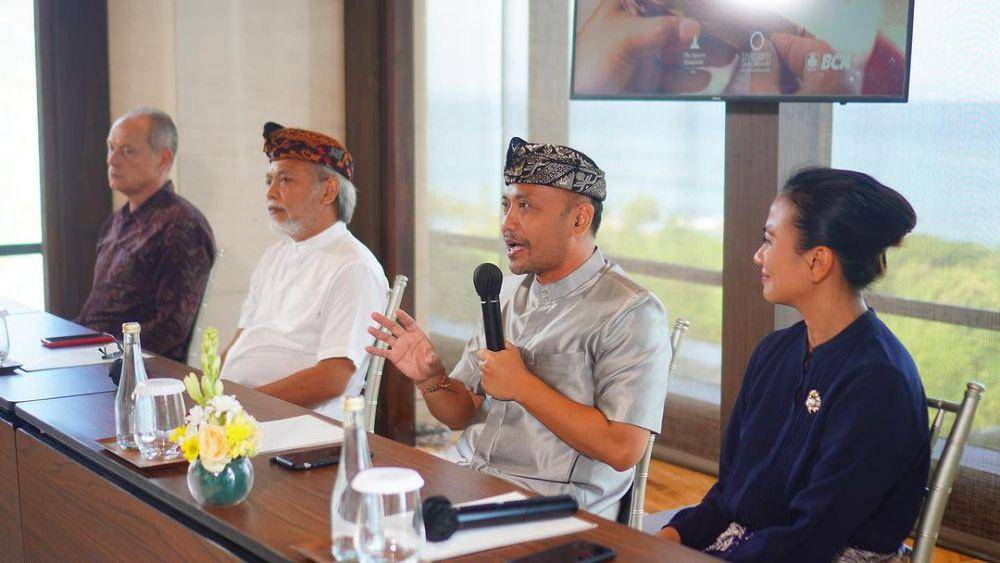 konferensi pers "Bhinneka Tunggal Ika Lontar Exhition" pada Rabu (03/04/2024) di The Apurva Kempinski Bali, Nusa Dua. (instagram.com/agung.gunarthawa)