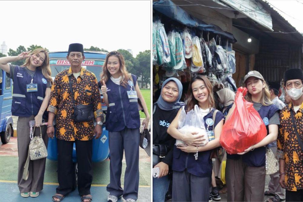 10 Momen Rebecca Klopper Ngabuburit Sambil Bagi Takjil bareng Kitabisa