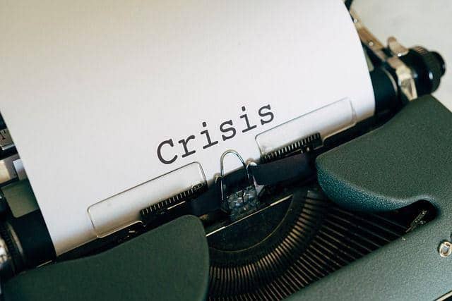 Ilustrasi tulisan krisis menggunakan typewrite. (Pixabay/viarami)