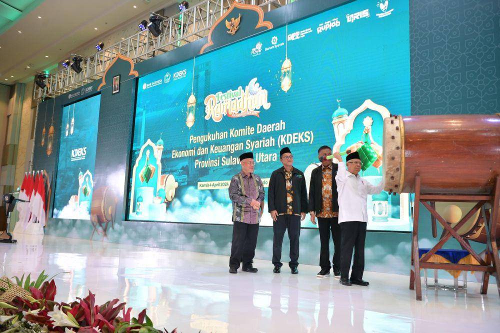 Wapres K.H. Ma’ruf Amin mengukuhkan KDEKS Kota Manado, Sulut, Kamis (04/04/2024). (dok. Setpwares)