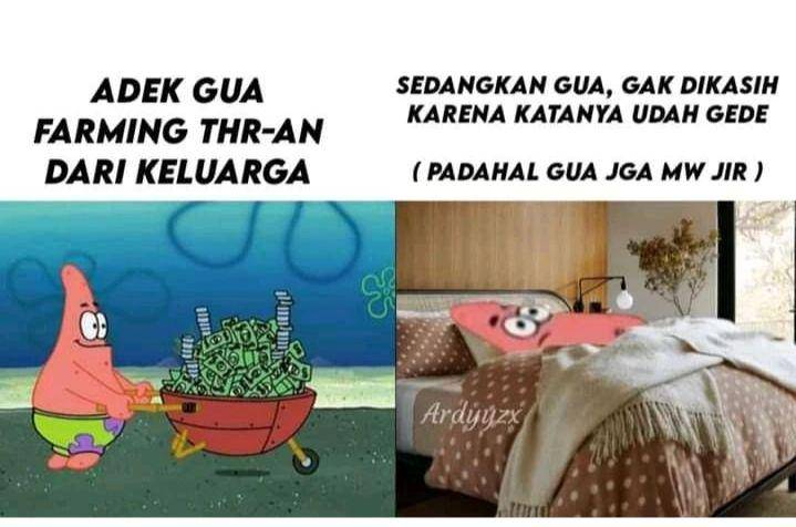 meme bocah minta THR (instagram.com/pos.total)