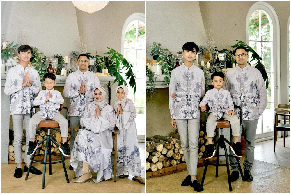 7 Photoshoot Keluarga Hengky Kurniawan dengan Busana Lebaran