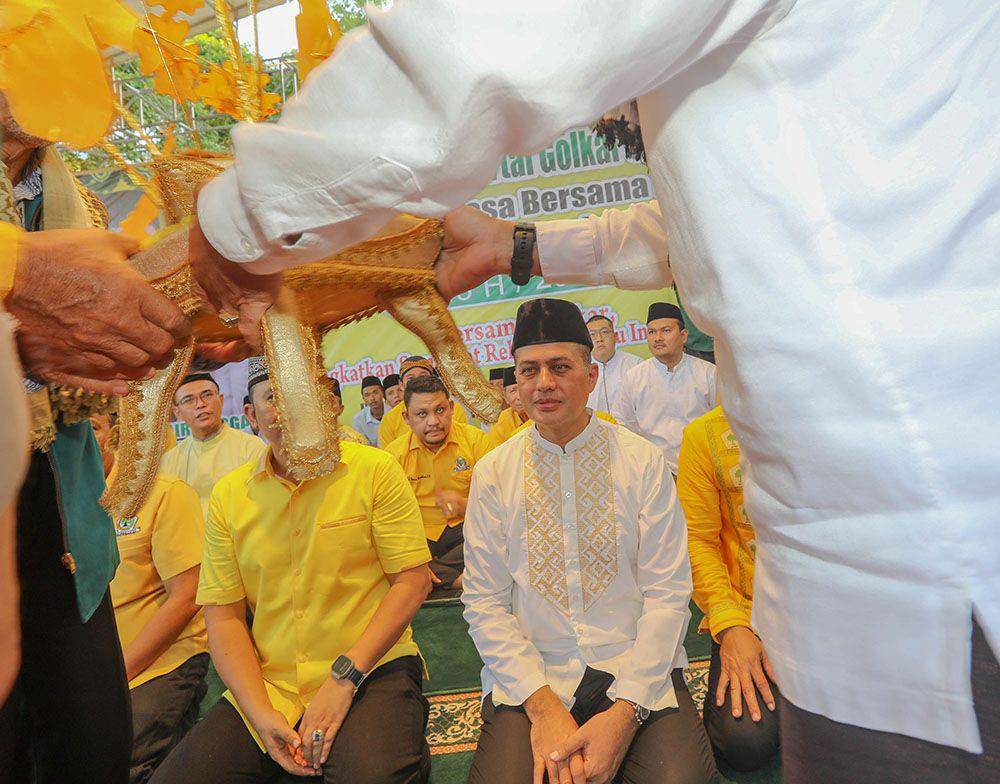 Safari Ramadan Golkar Sumut sekaligus buka puasa bersama masyarakat Simalungun (Dok. IDN Times)