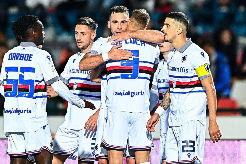 Pemain Sampdoria saat melakukan selebrasi gol. (instagram.com/sampdoria)