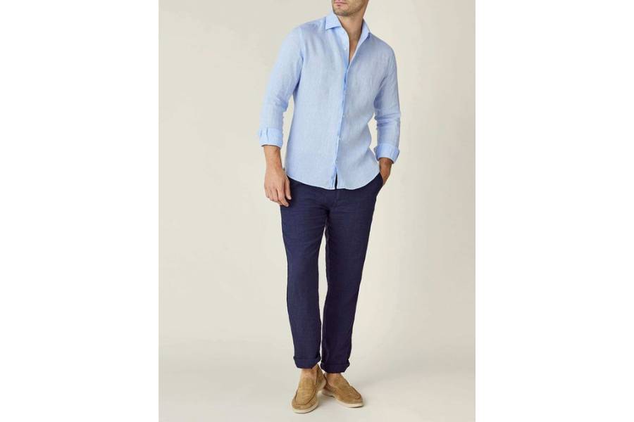 Outfit pria celana biru (pinterest.com)