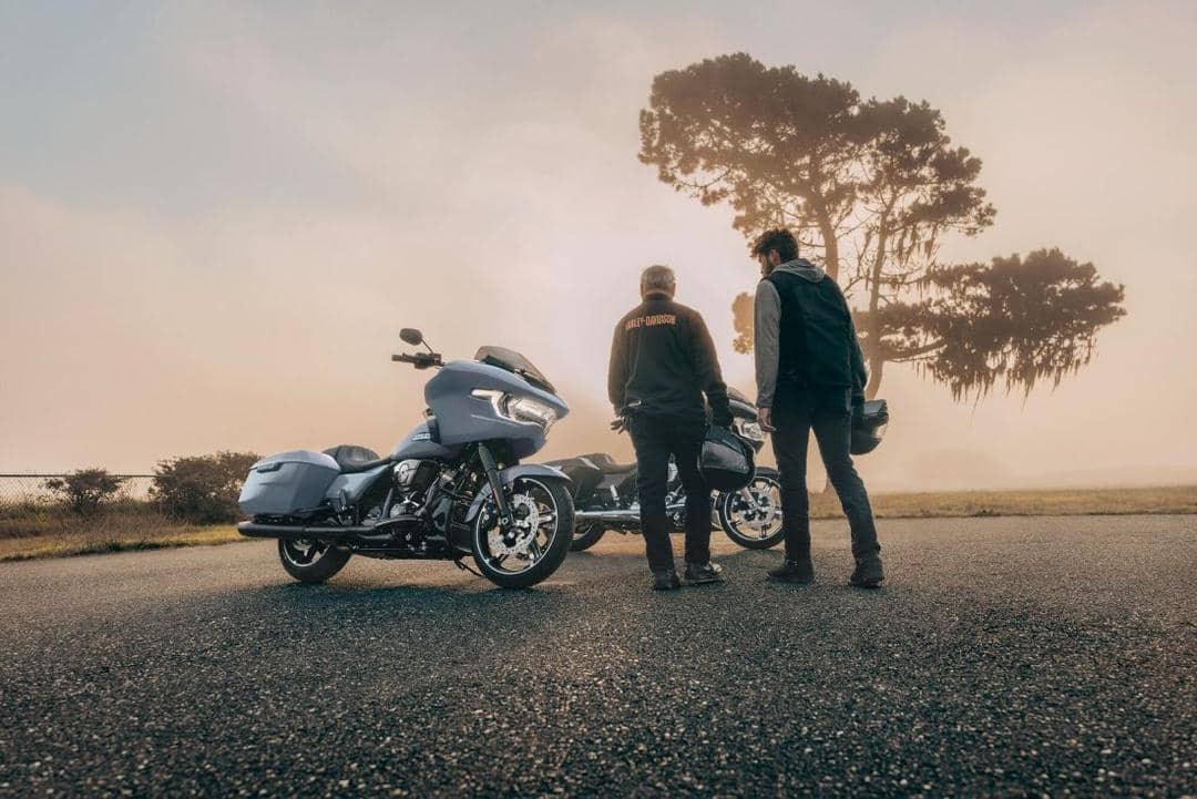 Motor touring legendaris Harley Davidson.