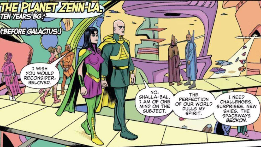 Shalla-Bal si planet Zenn-La (dok. Marvel Comics/Silver Surfer Vol.8)