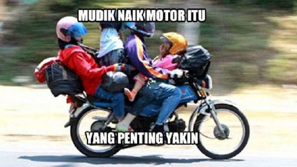 Meme Mudik Lebaran - Jangan maksa kayak gini ya, gan!