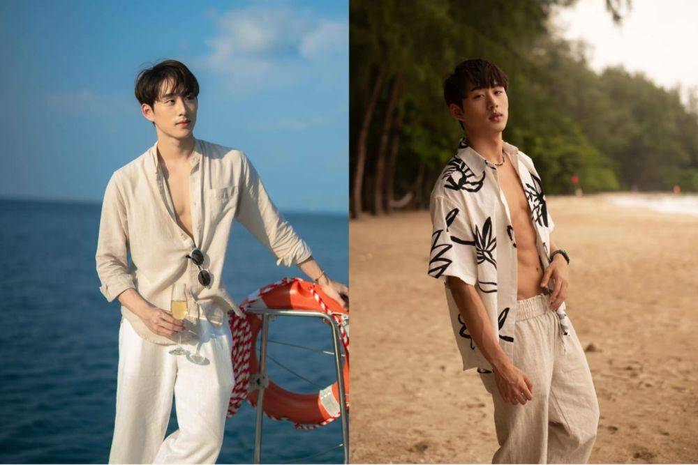 potret outfit pantai ala Supha Sangaworawong (instagram.com/est_rvp)