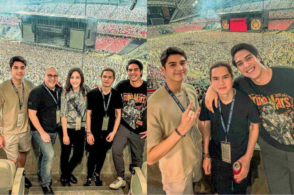 potret Al Ghazali nonton konser Bruno Mars bareng keluarga (instagram.com/elelrumi)