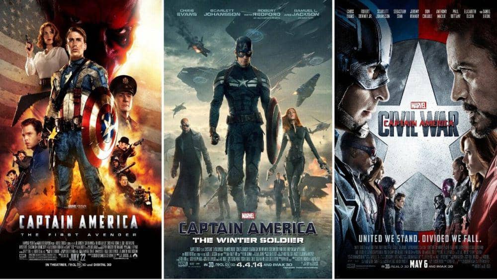 trilogi Captain America (dok. Marvel Studios/Captain America: The First Avengers | Captain America: The Winter Soldier | Captain America: Civil Wars)