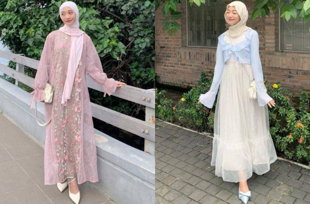 9 Ide Outfit Lebaran Warna Pastel ala Nabila Ayu, Soft nan Cute!
