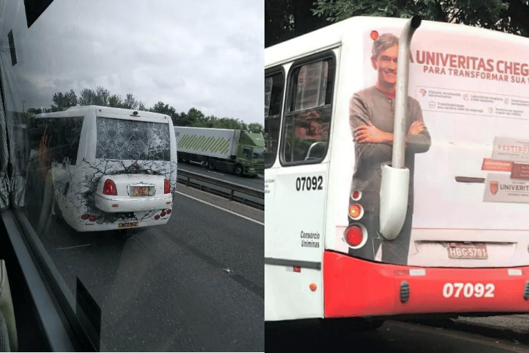7 Potret Bagian Belakang Bus yang Nyeleneh dan Bikin Salfok