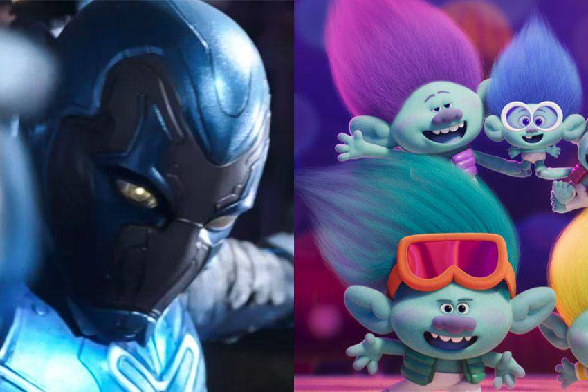 Film Hollywood yang berisi pesan kebersamaan cocok ditonton saat Lebaran. (dok. DC Studios/Blue Beetle | dok. Universal Pictures/Trolls Band Together)