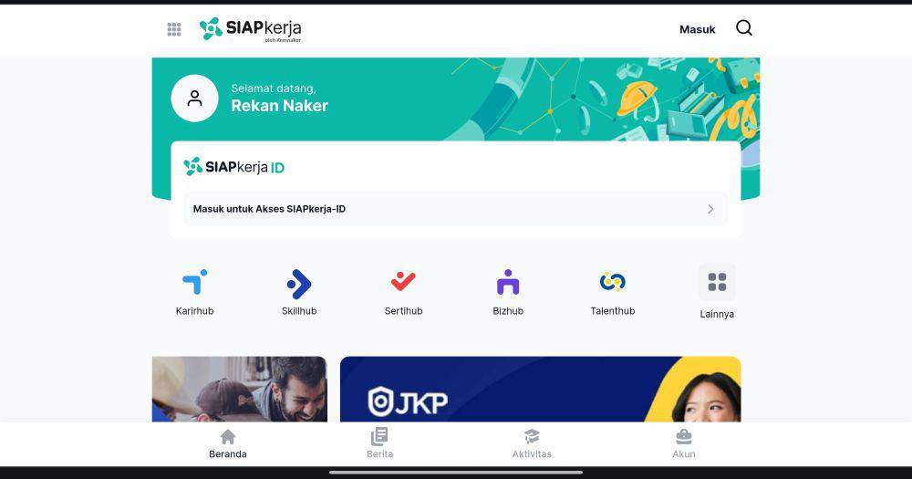 Halaman situs SIAPkerja (Tangkapan layar situs siapkerja.kemnaker.go.id)