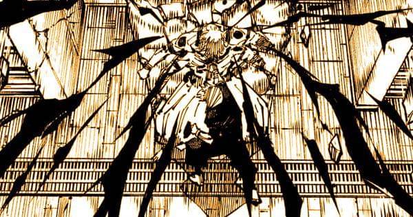 Yuji mendaratkan pukulan Black Flash ke Sukuna ( Dok. Shueisha / Jujutsu Kaisen )