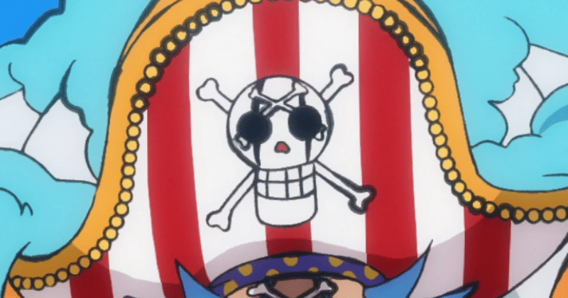 Jolly Roger di topi Buggy. (Toei Animation/One Piece)