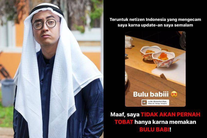 Medy Renaldy kena hujat setelah makan bulu babi (instagram.com/medyrenaldy)