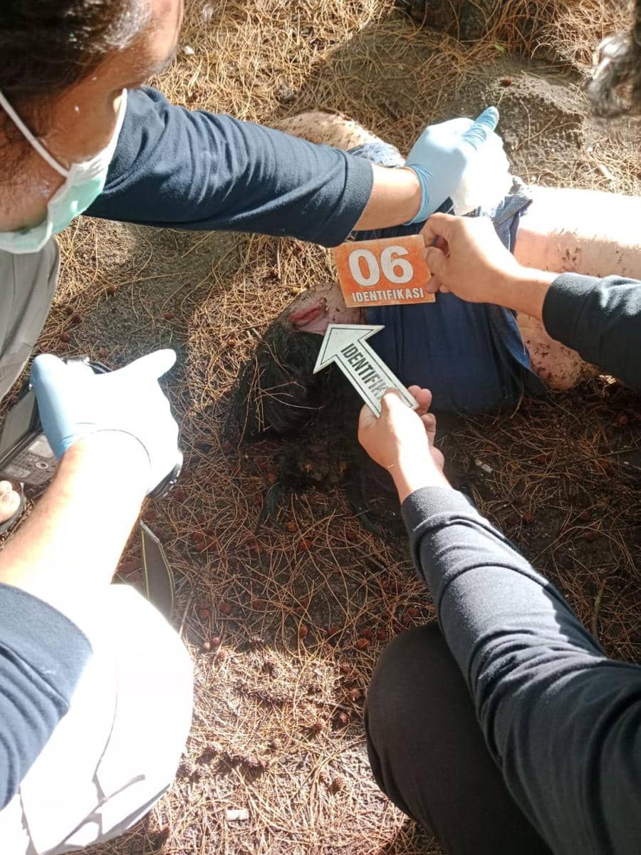 Penemuan mayat di Pantai Lorong Cemoro di kawasan Pantai Depok.(Dok.Polres Bantul)