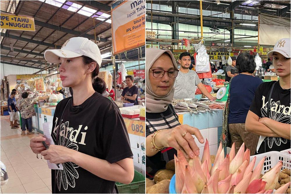 7 Potret Ussy Sulistiawaty Belanja ke Pasar Jelang Lebaran, Serius!