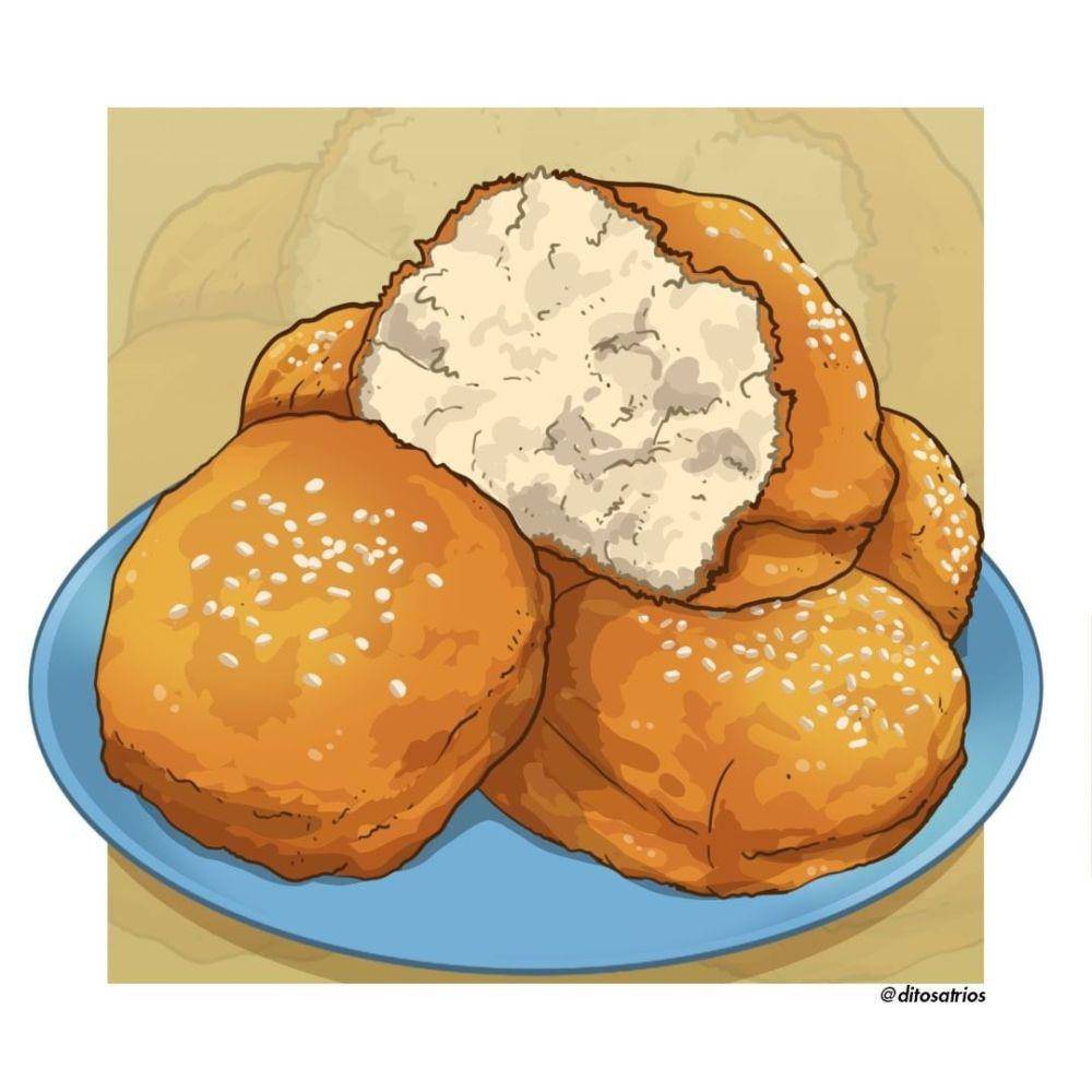 Ilustrasi makanan oleh Dito Satrio. (insatgram.com/ditosatrios)