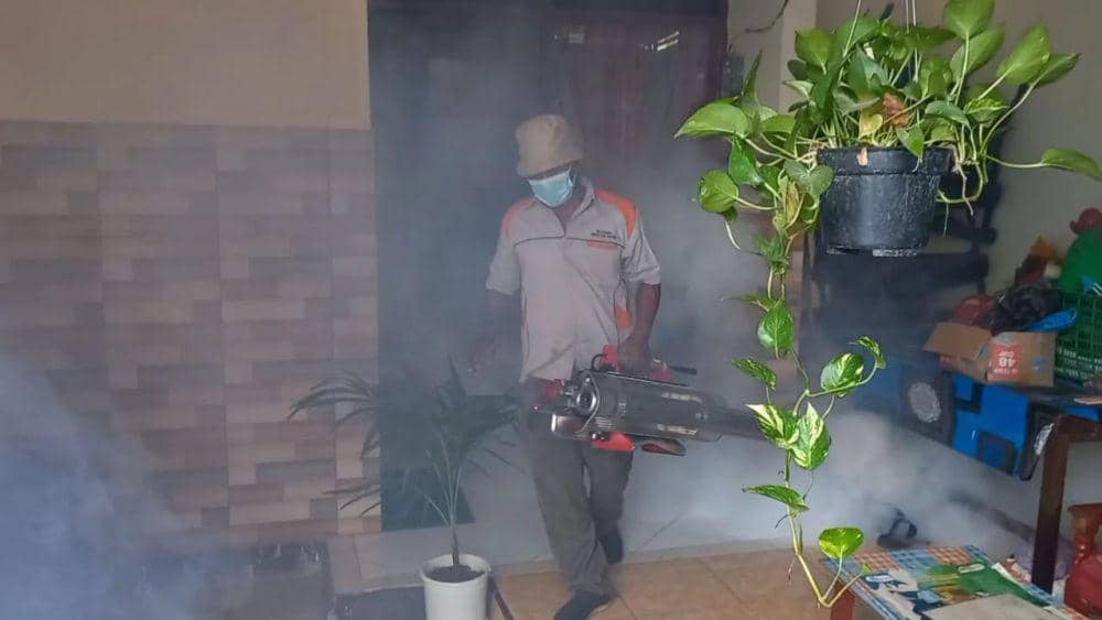 Dinkes Kabupaten Madiun lakukan fogging di Perumahan Desa Sidorejo, Kecamatan Wungu Madiun. IDN Times/ Riyanto