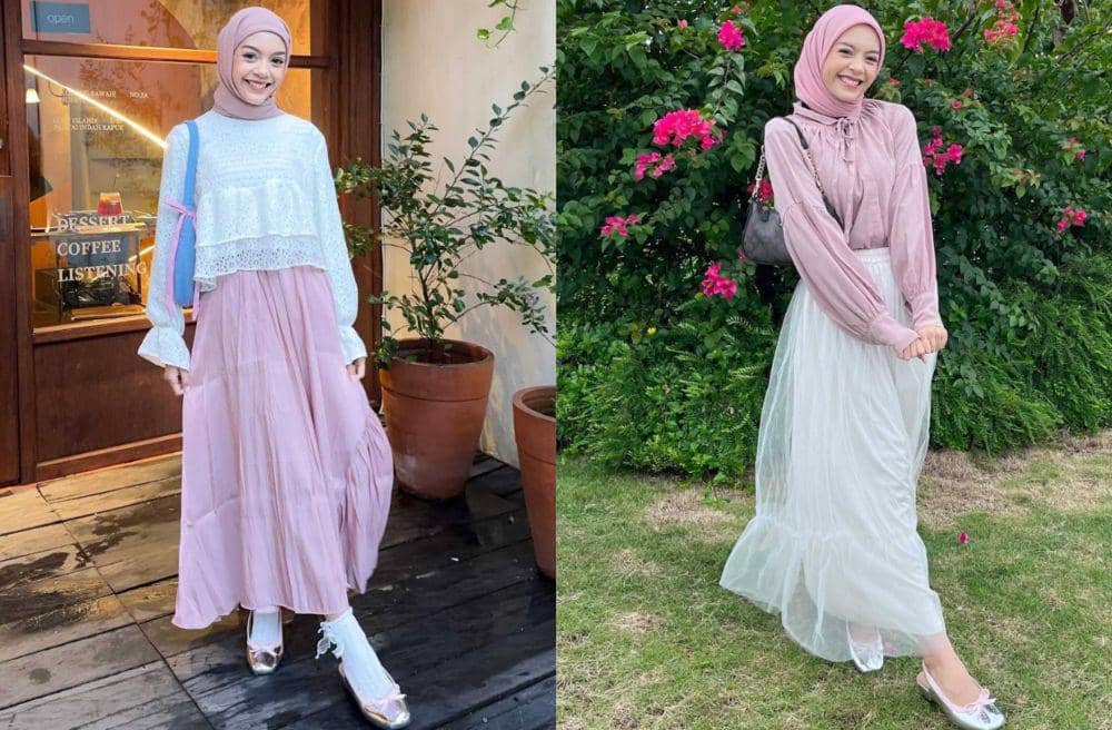 9 Inspirasi Outfit Pink Pastel ala Febiola Nabila, Menggemaskan!