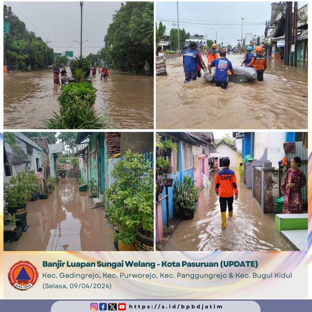 Banjir di Pasuruan. Dok. BPBD Jatim.