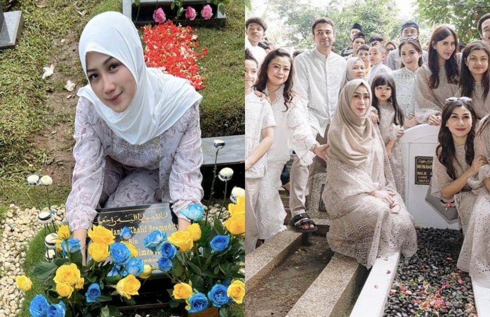 potret artis ziarah di hari pertama Lebaran 2024 (Instagram.com/raffinagita1717 | Instagram.com/tamaratyasmara)