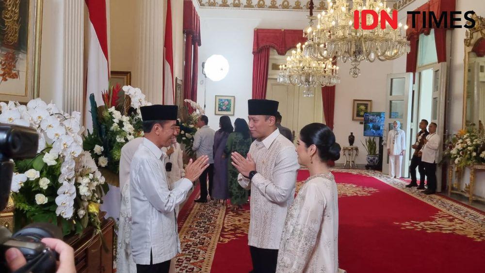 AHY Sampaikan Salam SBY ke Jokowi saat Hadir di Open House Istana