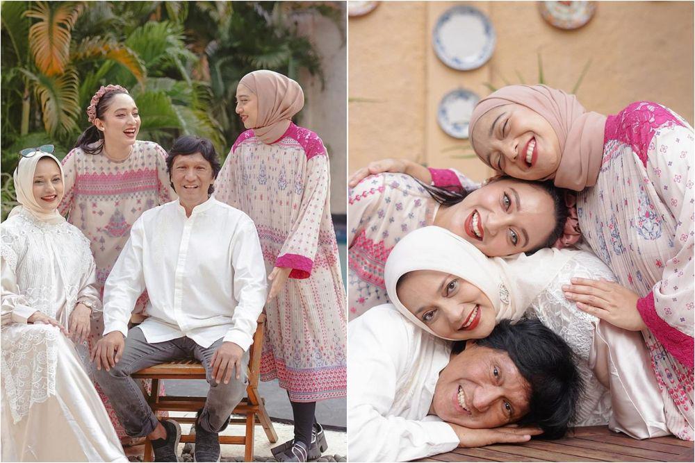 10 Photoshoot Keluarga Ikang Fawzi Bertema Lebaran, Manis Banget!
