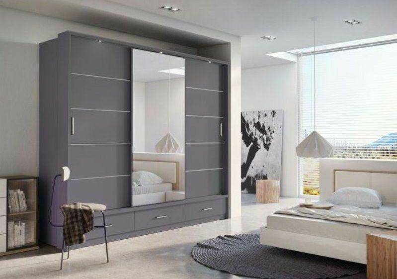 Ilustrasi lemari pakaian 3 pintu sliding kaca (Shopee/Wonten Art)