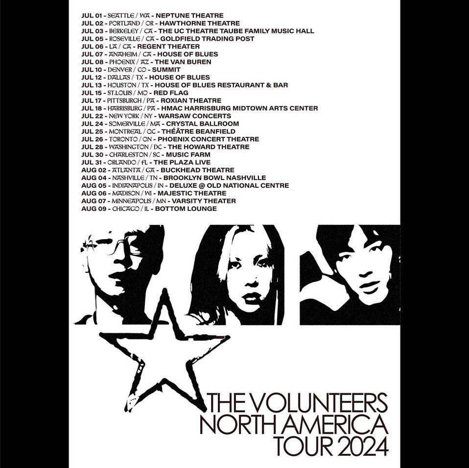 Jadwal tur The Volunteers di Amerika Utara (instagram.com/yerin_the_genuine)