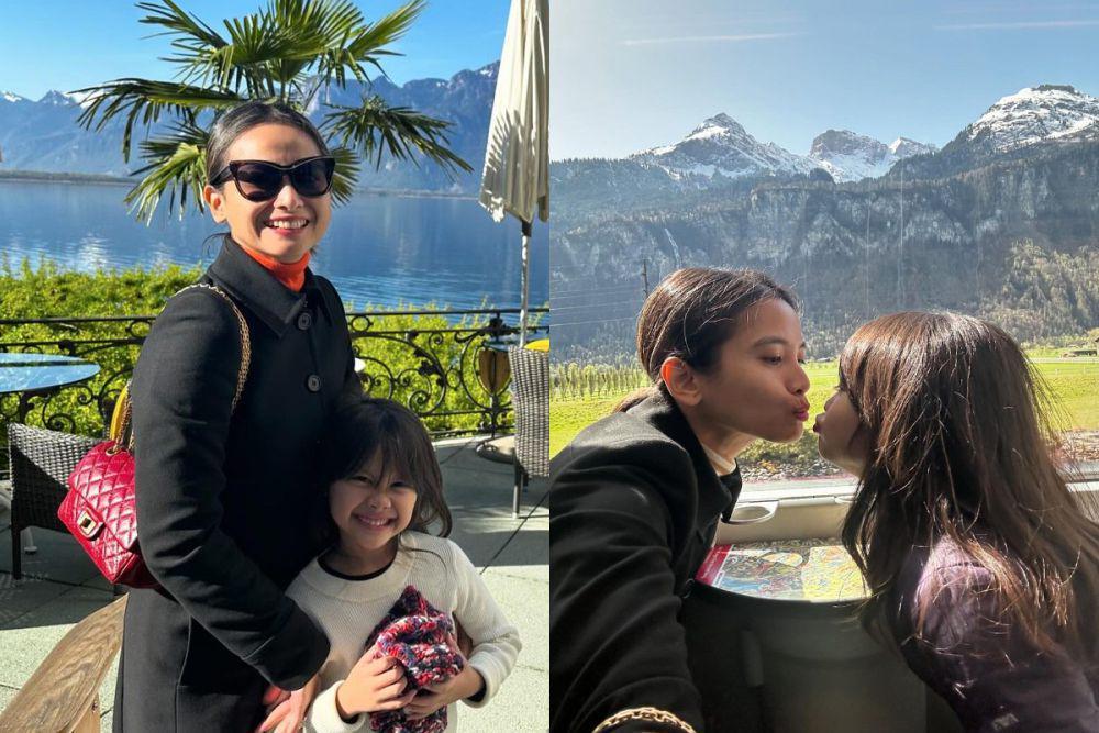 7 Momen Liburan Acha Septriasa di Swiss, Rayakan Anniversary Orang Tua