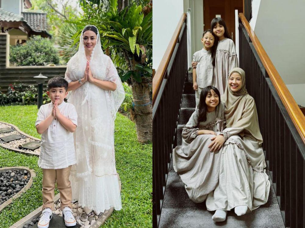 7 Potret Artis Rayakan Lebaran Pertama Tanpa Pasangan Setelah Cerai