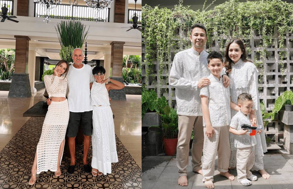 Potret nuansa lebaran para artis (Instagram.com/claurakiehl) (Instagram.com/raffinagita1717)