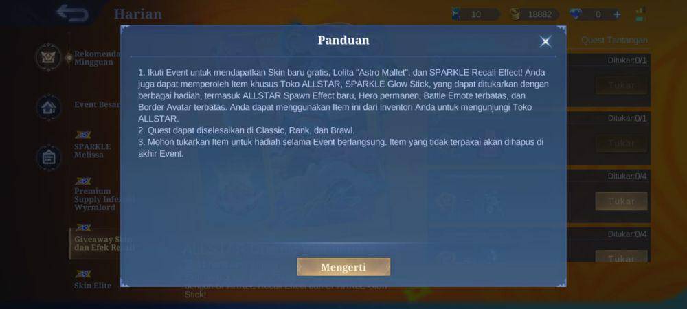 event ALLSTAR Cosmic Wanderer di Mobile Legends (dok. Moonton/Mobile Legends: Bang Bang)