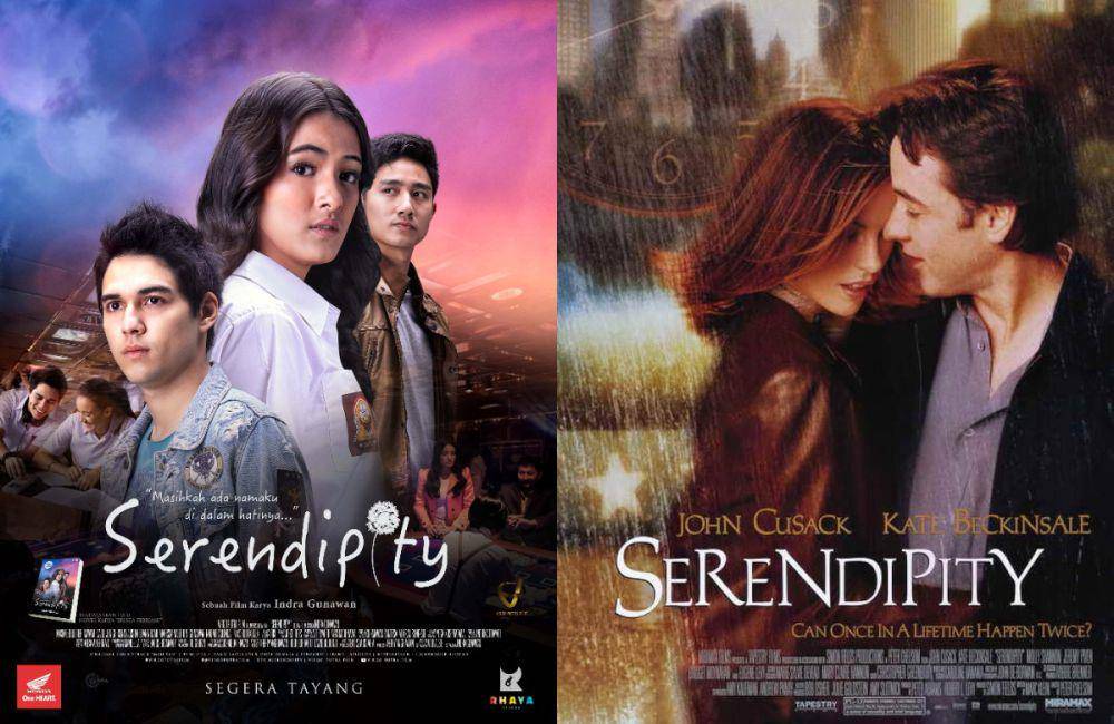 kolase poster film Serendipity (dok. Virgo Putra Film/Serendipity | dok. Miramax Films/Serendipity)