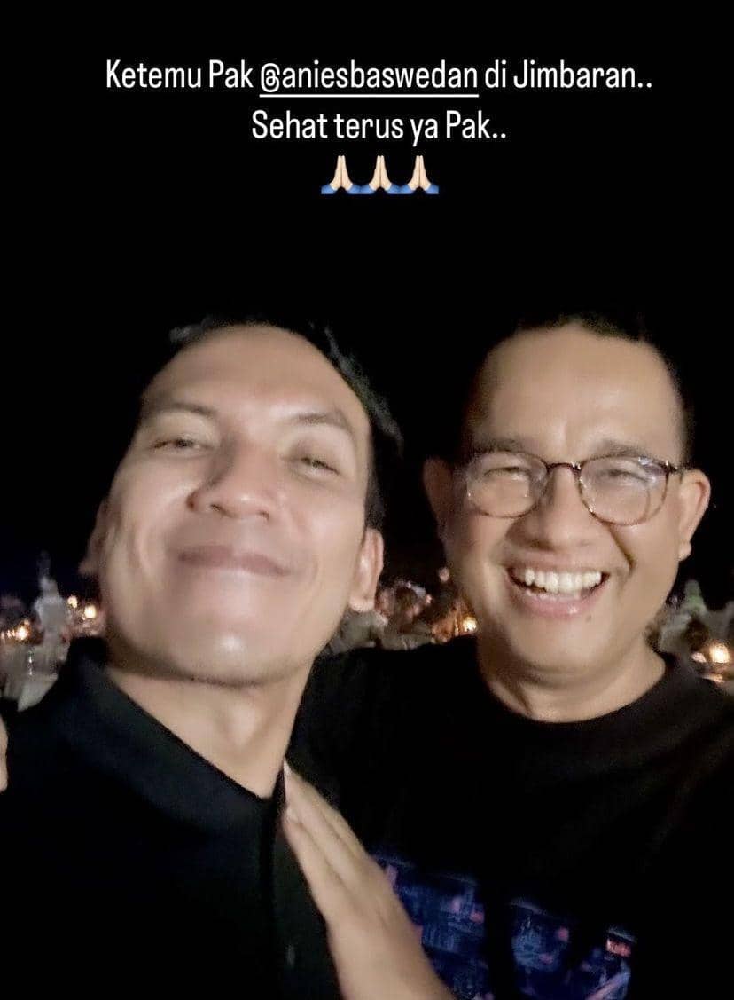 potret Anies Baswedan dan istri liburan di Bali (Instagram.com/desta80s)