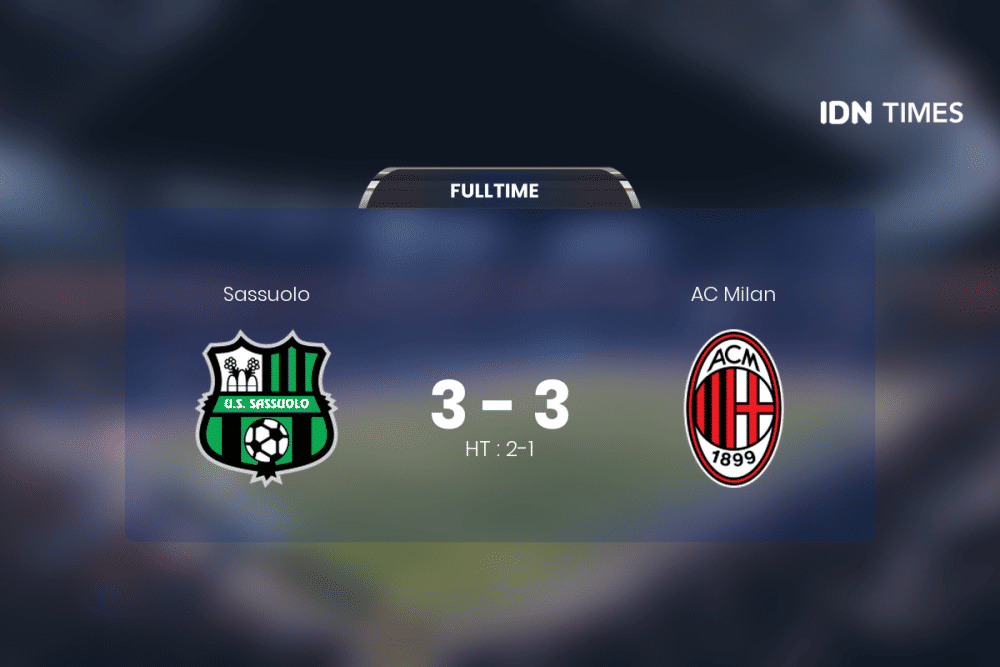 Duel Sassuolo Vs AC Milan Berakhir Antiklimaks