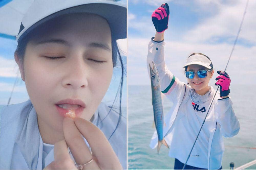 7 Potret Prilly Latuconsina Healing dengan Mancing di Laut, Rileks!