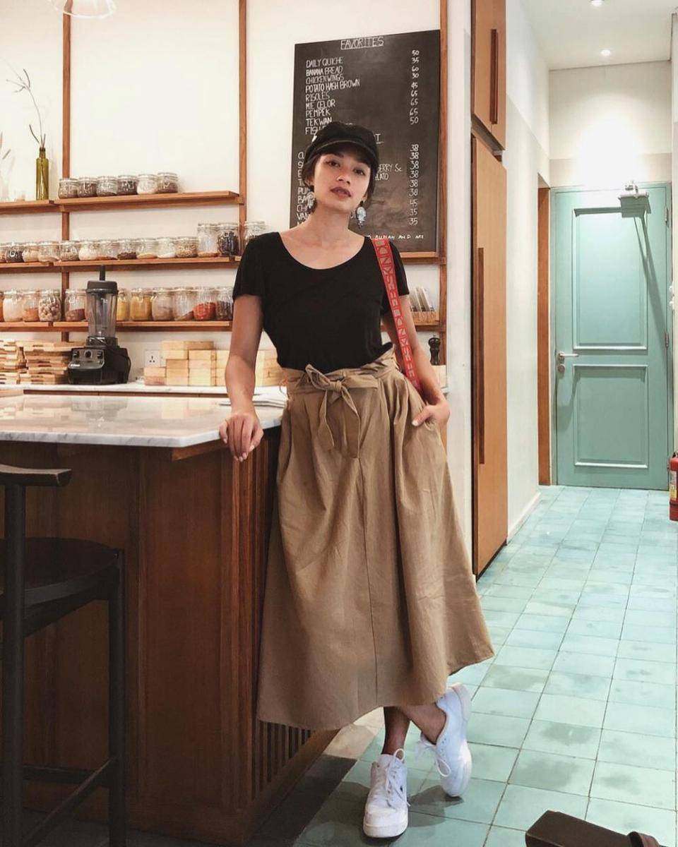 Inspirasi rok ala Faradina Mufti (Instagram.com/faradinamufti)