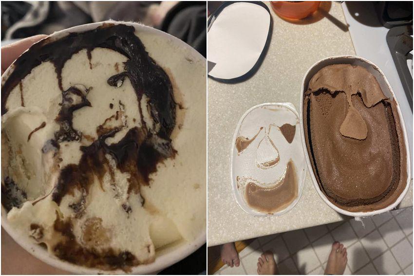 8 Potret Es Krim Bentuk Ekspresi Wajah, Kebetulan yang Menakjubkan!