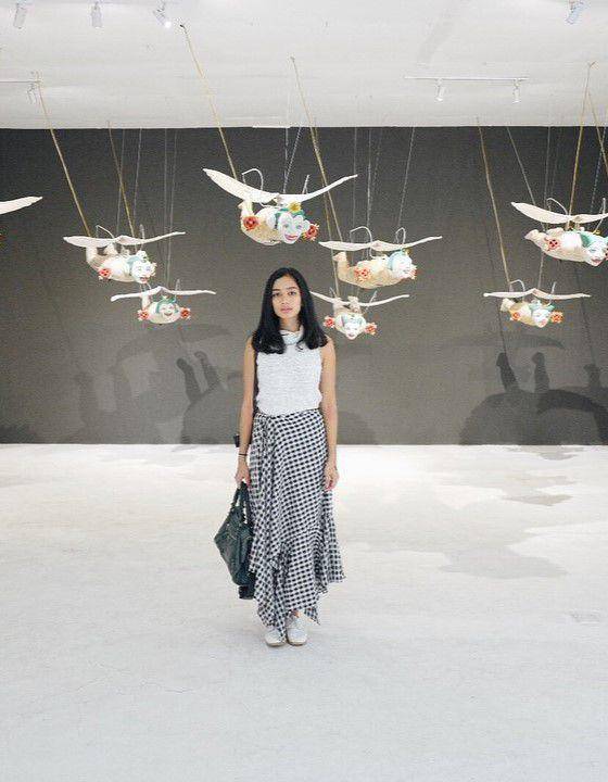 Inspirasi rok ala Faradina Mufti (Instagram.com/faradinamufti)