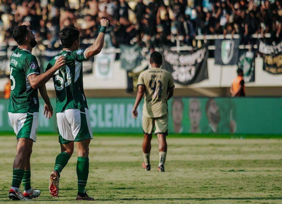 PSS Sleman menang 4-1 lawan Arema FC, di Stadion Manahan Solo, Senin (15/3/2024). (Instagram/pssleman)