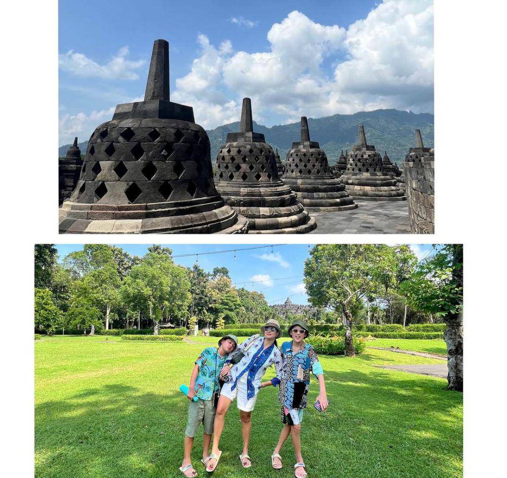 potret Marcella Zalianty dan buah hati ke candi Borobudur (instagram.com/marcella.zalianty)