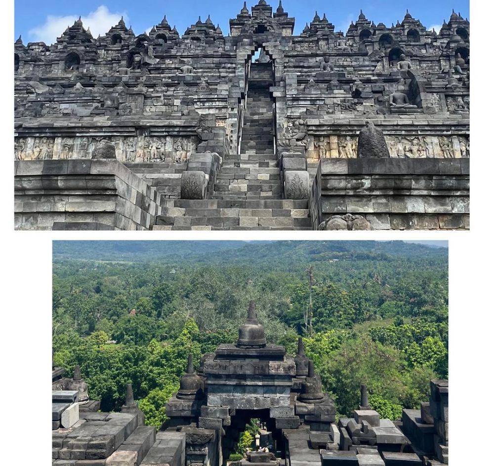 potret Marcella Zalianty dan buah hati ke candi Borobudur (instagram.com/marcella.zalianty)