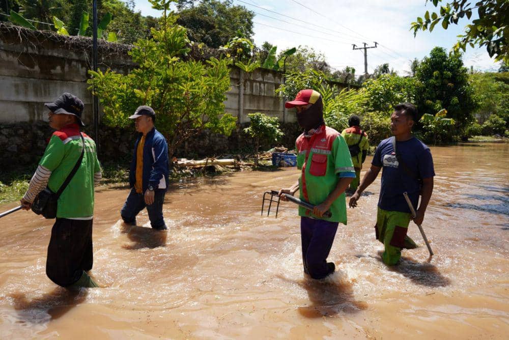 Banjir Olok Gading. (Dok. Humas Pemkot Bandar Lampung)