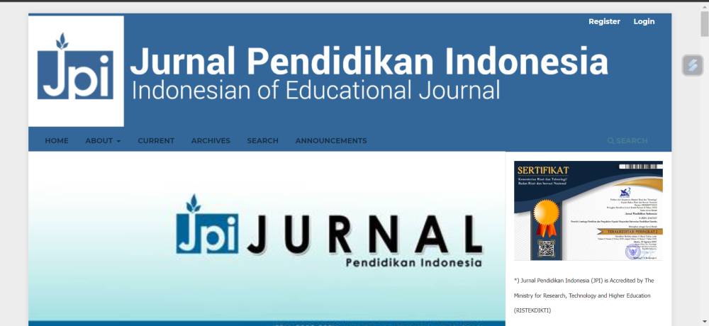 potret situs Jurnal Pendidikan Indonesia (dok. Jurnal Pendidikan Indonesia)